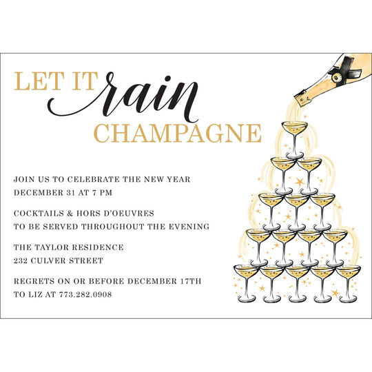 Champagne Tower Invitations